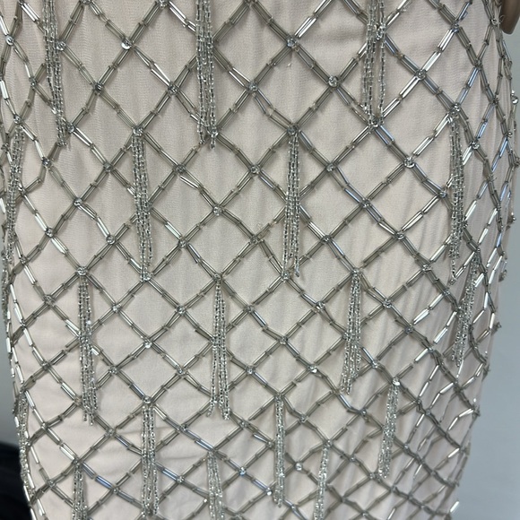 Aidan Mattox beaded with fringes sleeveless dress - Picture 4 of 11